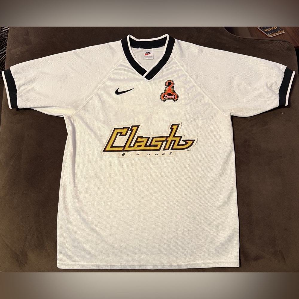 Vintage Nike 1997 San Jose Clash Training Top MLS Soccer Football Medium FLAWS